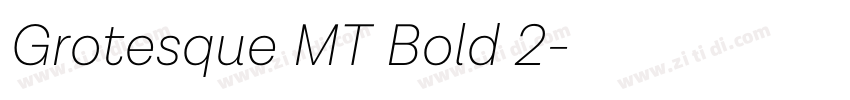 Grotesque MT Bold 2字体转换